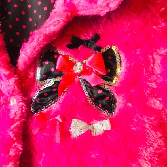 Darling size 5 girls pink fuzzy jacket B14 - Picture 2 of 5